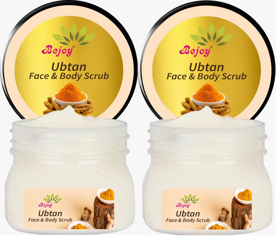 Bejoy Ubtan Face Scrub for Tan Removal - Natural Exfoliating & Deep Cleansing Scrub for Glowing Skin (200g) | Brightening Facial Scrub for Women & Men | Perfect for Daily Skincare Routine & Post-Sun Care