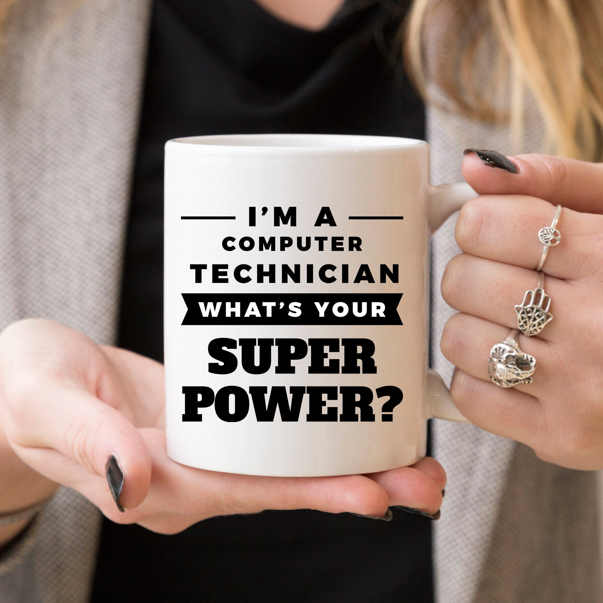 Funny Computer Technician Coffee Mug - 11oz Ceramic Cup for IT Professionals | Perfect Gift for Tech Support, Programmers & Engineers | Office, Home & Work Use