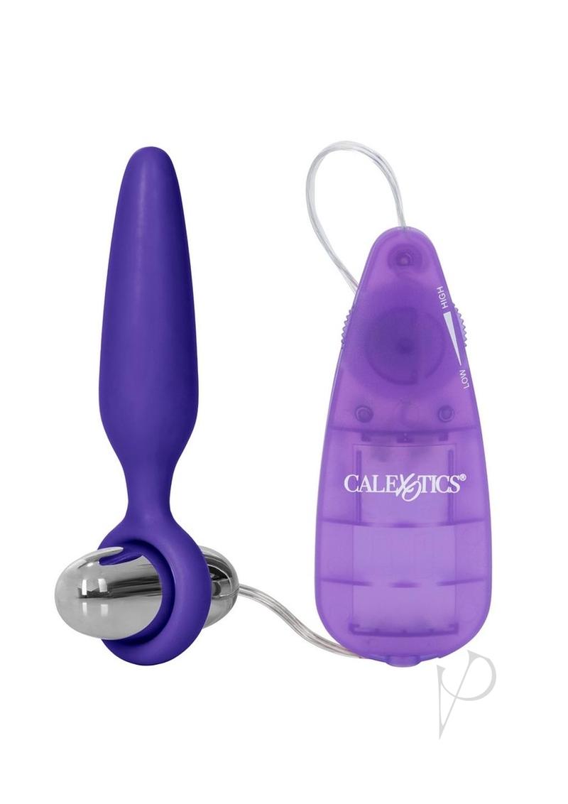 Premium Silicone Vibrating Butt Plug with Wired Remote Control - Purple | Anal Stimulation for Couples & Solo Play | Enhance Intimacy & Pleasure in the Bedroom