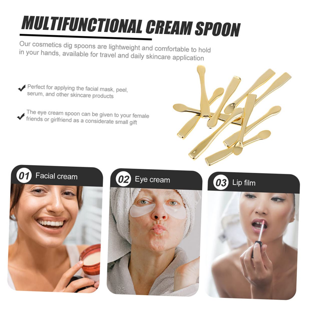 Beatifufu 8-Piece Makeup Mixing Spatula Set - Small Cosmetic Spoons for Facial Cream, Lotion & Mask Application - Facial Massage & Skincare Tools - Perfect for DIY Beauty, Makeup Artists & Home Spa Care