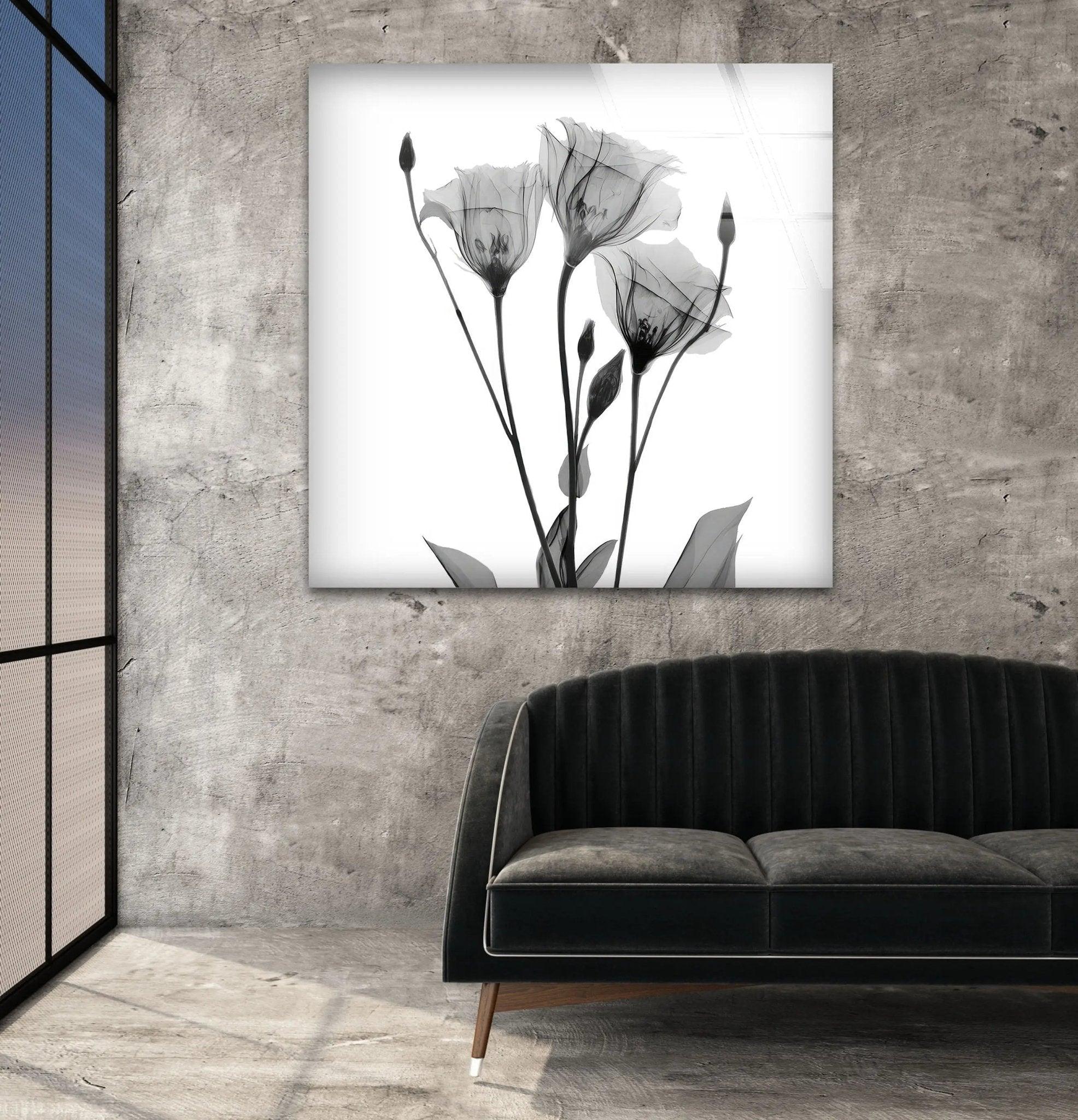Albert Koetsier Tulip Tattoo Glass Wall Art - Handmade Stained Glass Window Decor for Living Room, Bedroom & Office - Perfect Gift for Home Decor Lovers