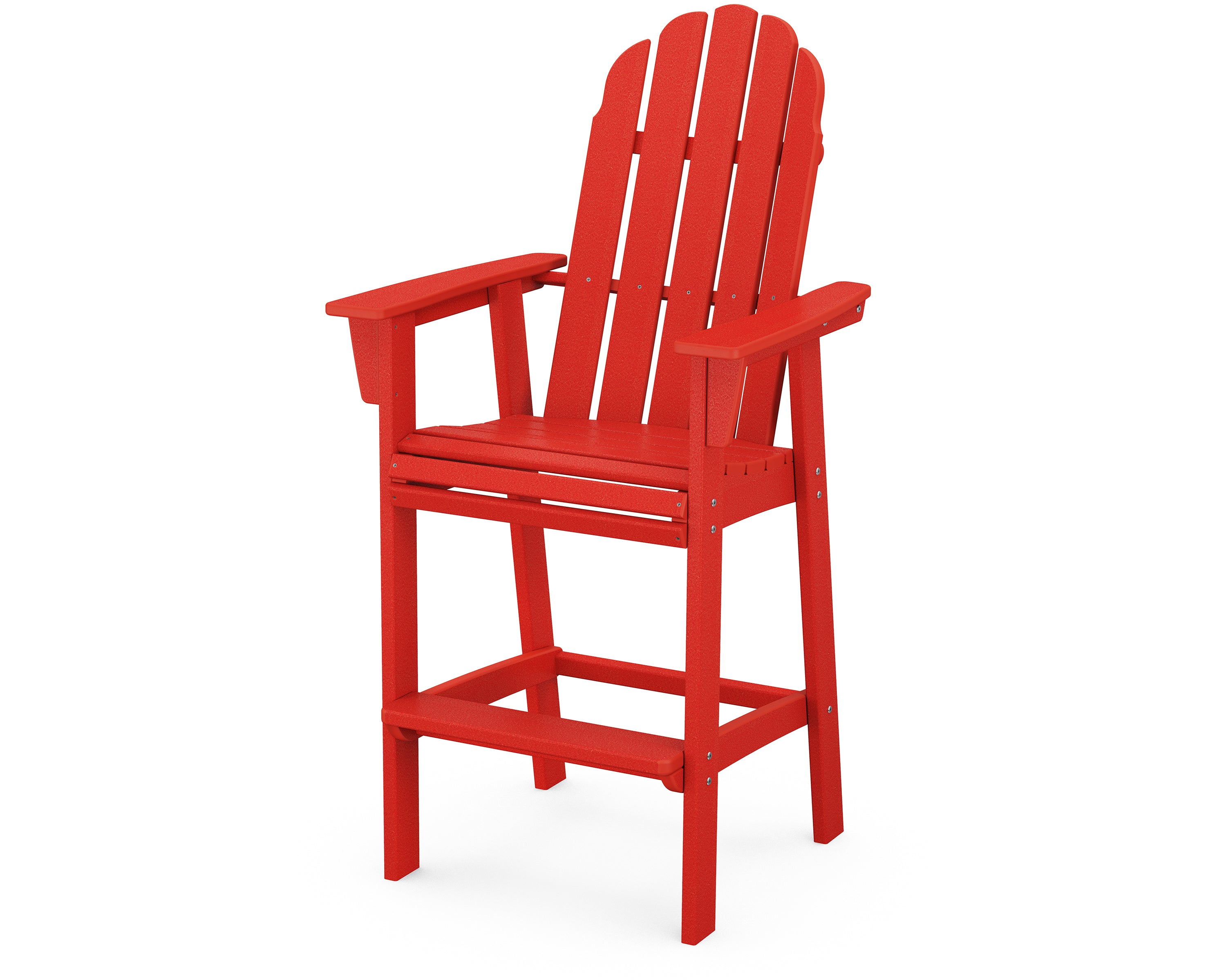 POLYWOOD Vineyard Curveback Adirondack Bar Chair - Outdoor Patio Furniture for Poolside, Garden, and Backyard Relaxation - Weather-Resistant & Durable