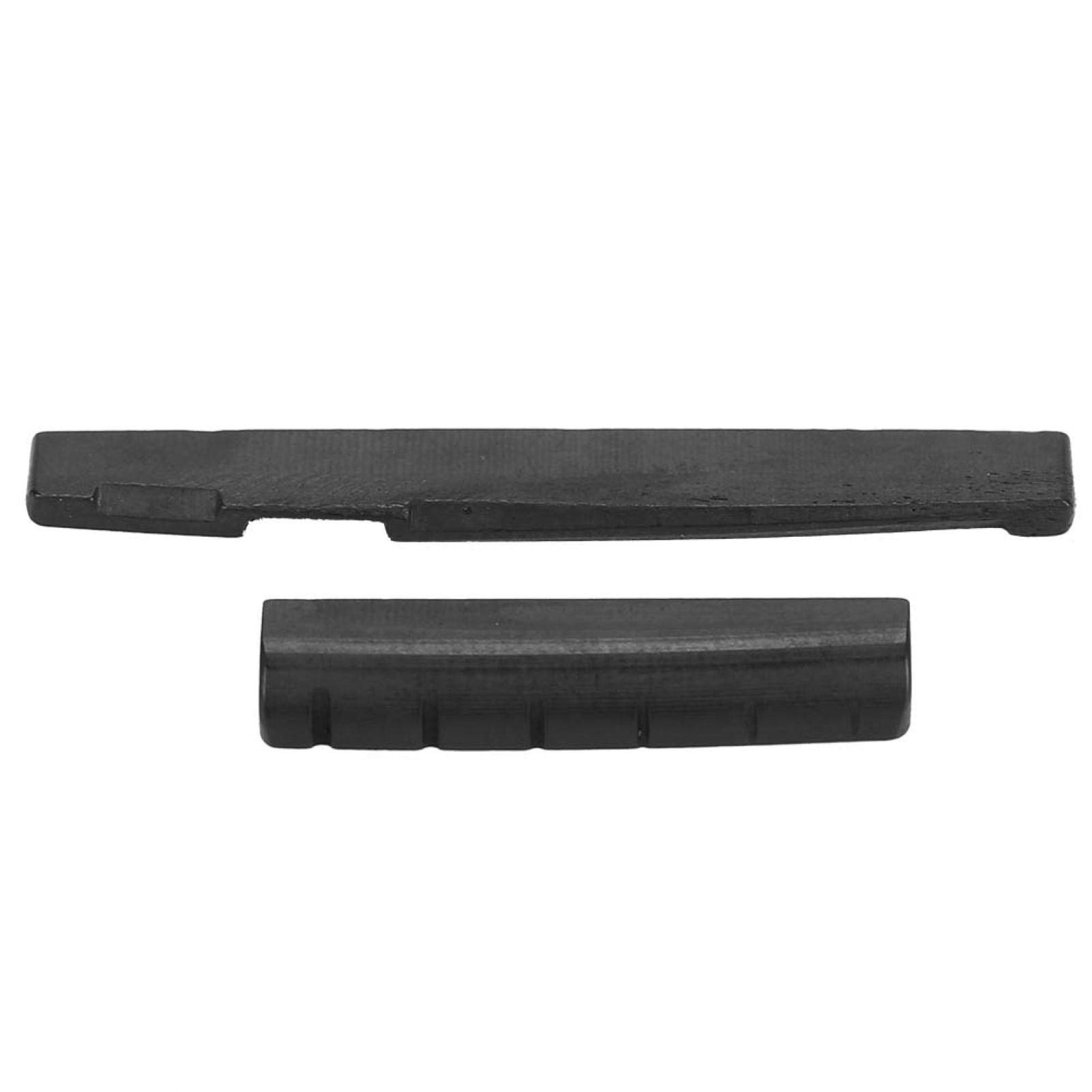 Premium Bone Guitar Saddle & Nut Set for 6-String Acoustic Guitars - Durable, Smooth Surface - Perfect for Guitar Players & Musicians (Black) - Ideal for String Action Adjustment & Enhanced Sound Quality