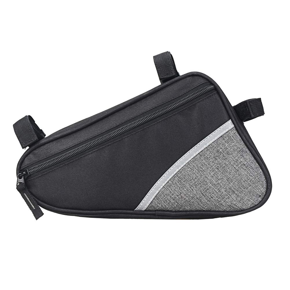 PRETYZOOM Waterproof Triangle Bike Bag for Mountain & Road Bicycles - Front Frame Storage Pouch (Grey) | Perfect for Cycling Commutes, Outdoor Adventures & Bike Tours