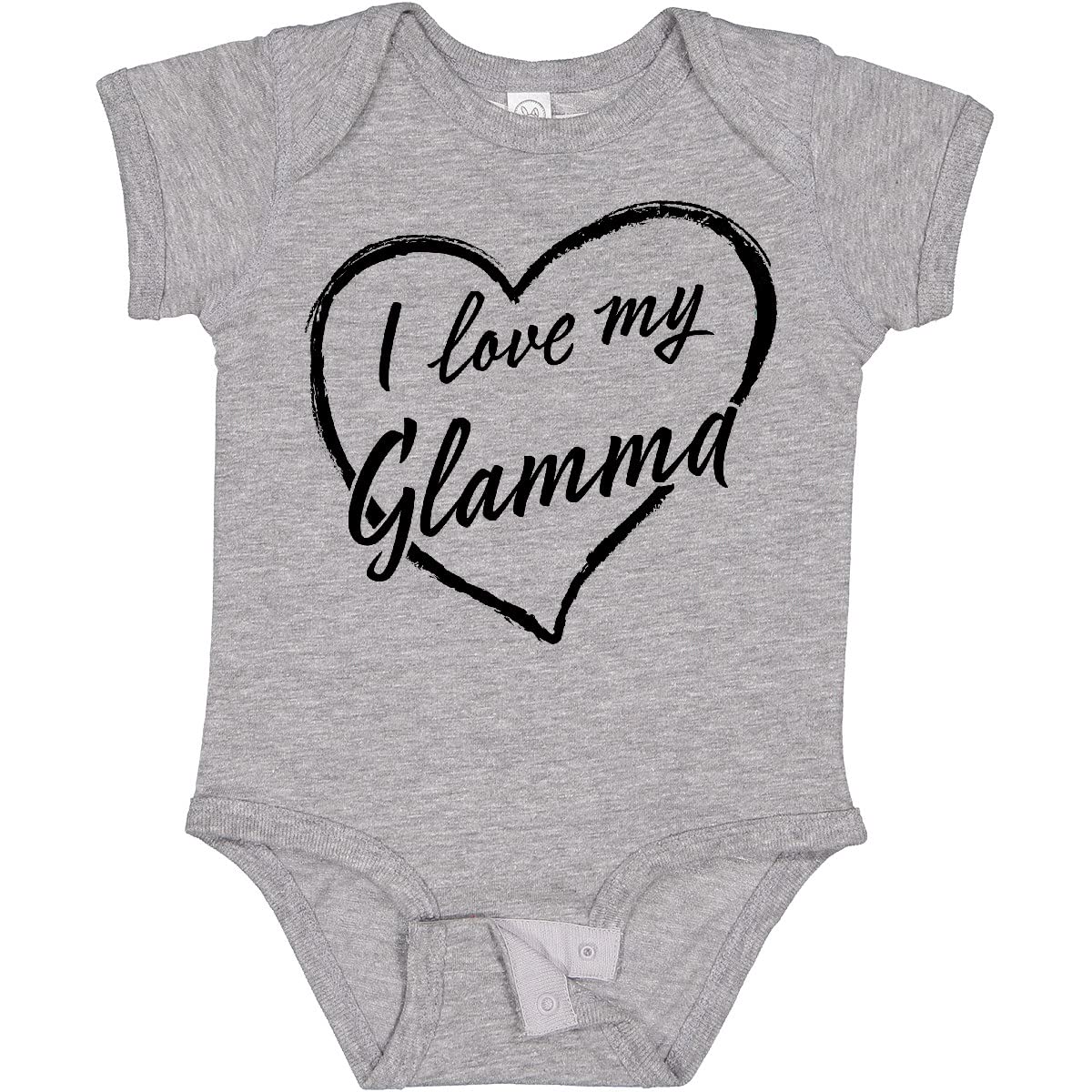 Inktastic I Love My Glamma Black Chalk Heart Baby Bodysuit - Cute Outfit for Grandparents Day, Family Photos & Special Occasions
