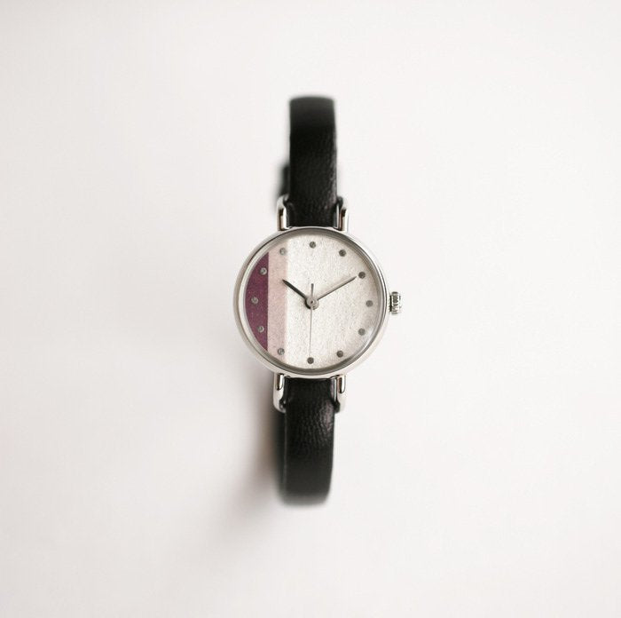 Elegant Japanese Handmade Women's Wristwatch - Wisteria Purple Color for Casual Wear & Special Occasions