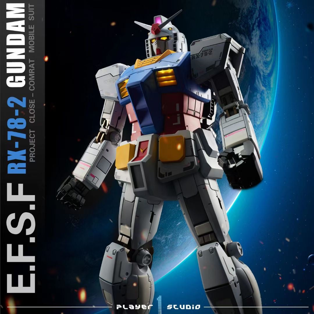 Player 1 Studio Gundam RX78 Model Kit - High Quality RX-78-2 Gundam Action Figure for Collectors & Anime Fans | Perfect for Display, Gifts & Gunpla Building Hobby