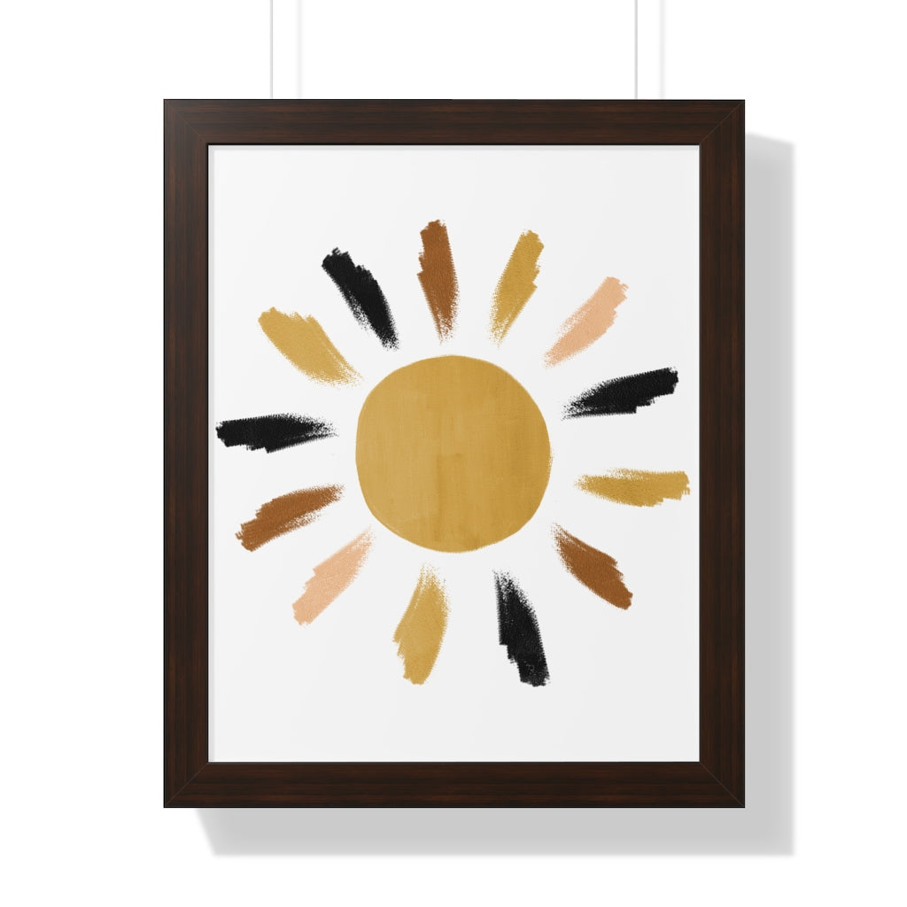 Modern Sunshine Framed Vertical Poster - Wall Art Decor for Living Room, Bedroom & Office - Perfect for Home & Office Decoration