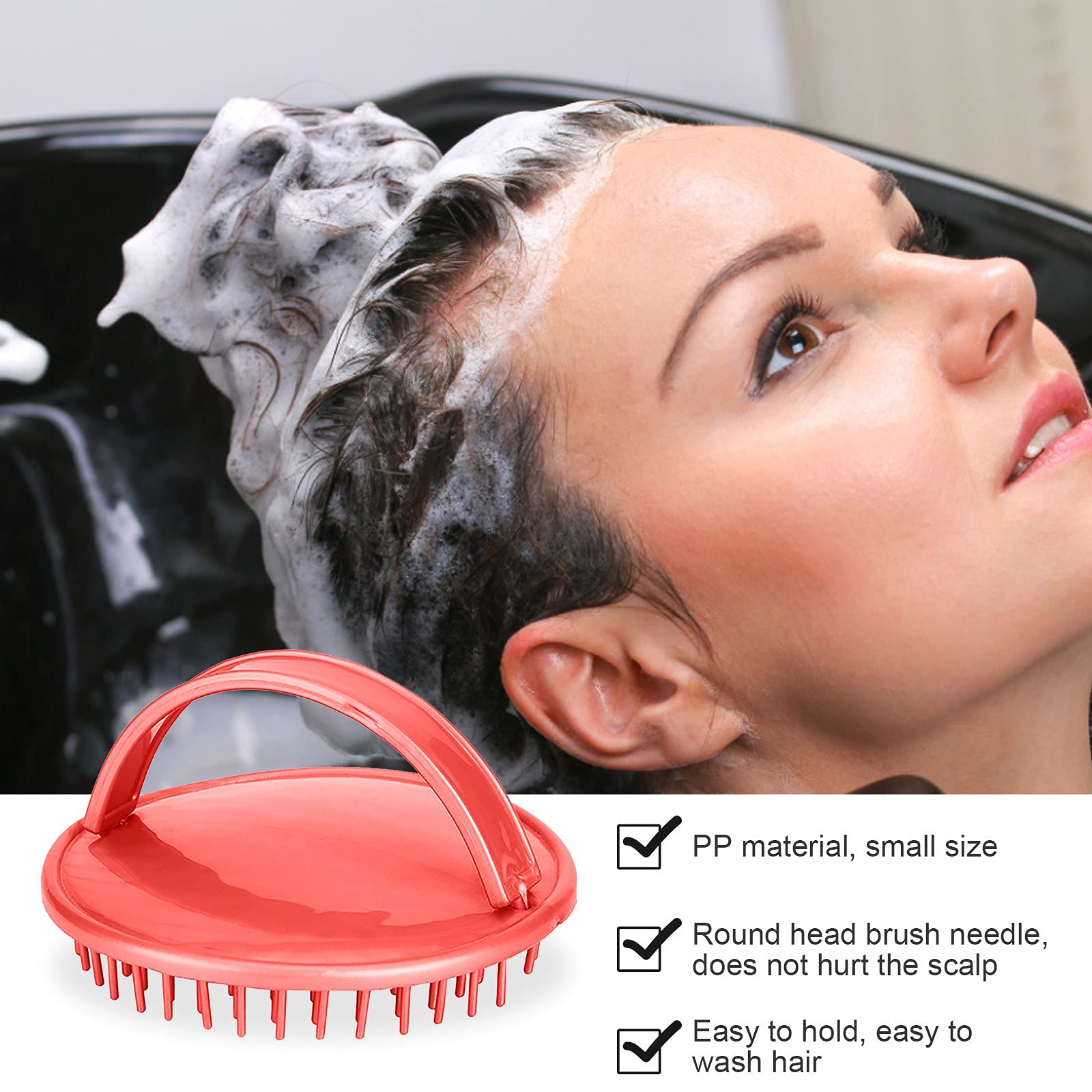 Scalp Massage Shampoo Brush - Exfoliating Hair Brush for Deep Cleaning, Thick & Thin Hair, Curly or Straight - Plastic/Rubber Shower Brush for Bath & Conditioner Use - Perfect for Relaxing Scalp Care & Hair Growth