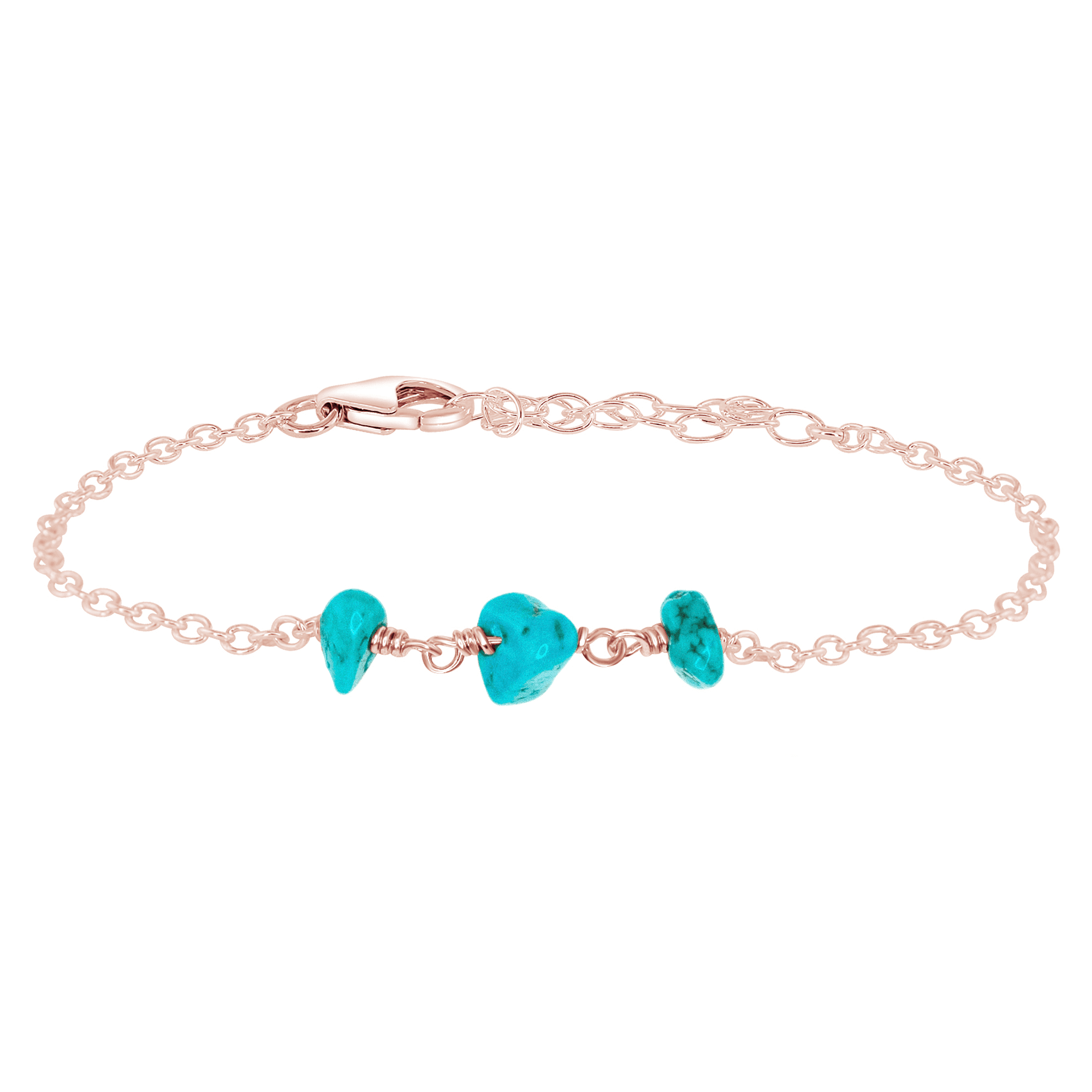 Turquoise Beaded Chain Bracelet for Women - Handmade Boho Chic Jewelry - Perfect for Casual Wear, Parties & Gifts
