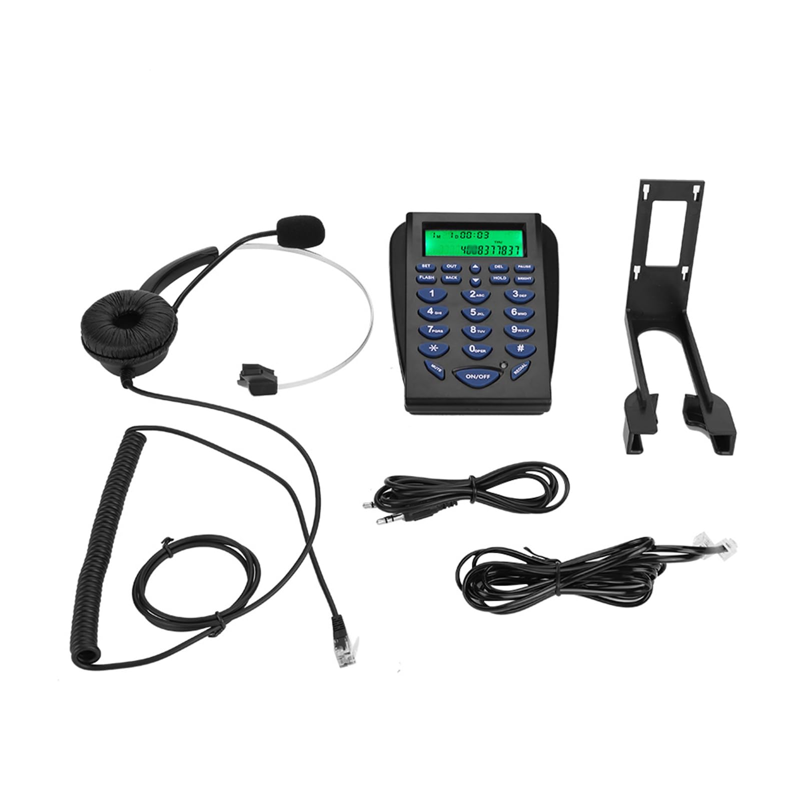 Professional Call Center Telephone with Headset Jack - Office Landline Phone for Home & Business | Ideal for Customer Service, Telemarketing & Remote Work