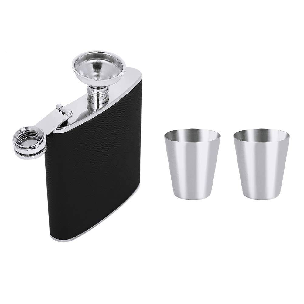 Stainless Steel Liquor Flask 6oz - Leak Proof Whiskey & Rum Flask for Men & Women - Perfect for Bars, Travel, Camping & Outdoor Adventures