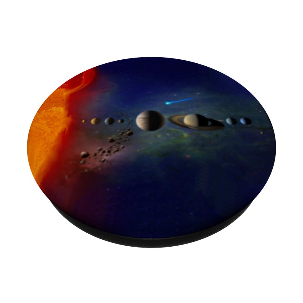 Solar System PopSockets - Sun, Stars, Planets, Asteroids & Comet Design Adhesive PopGrip for Phones - Perfect for Astronomy Lovers, Space Themed Decor & Unique Galaxy Gifts