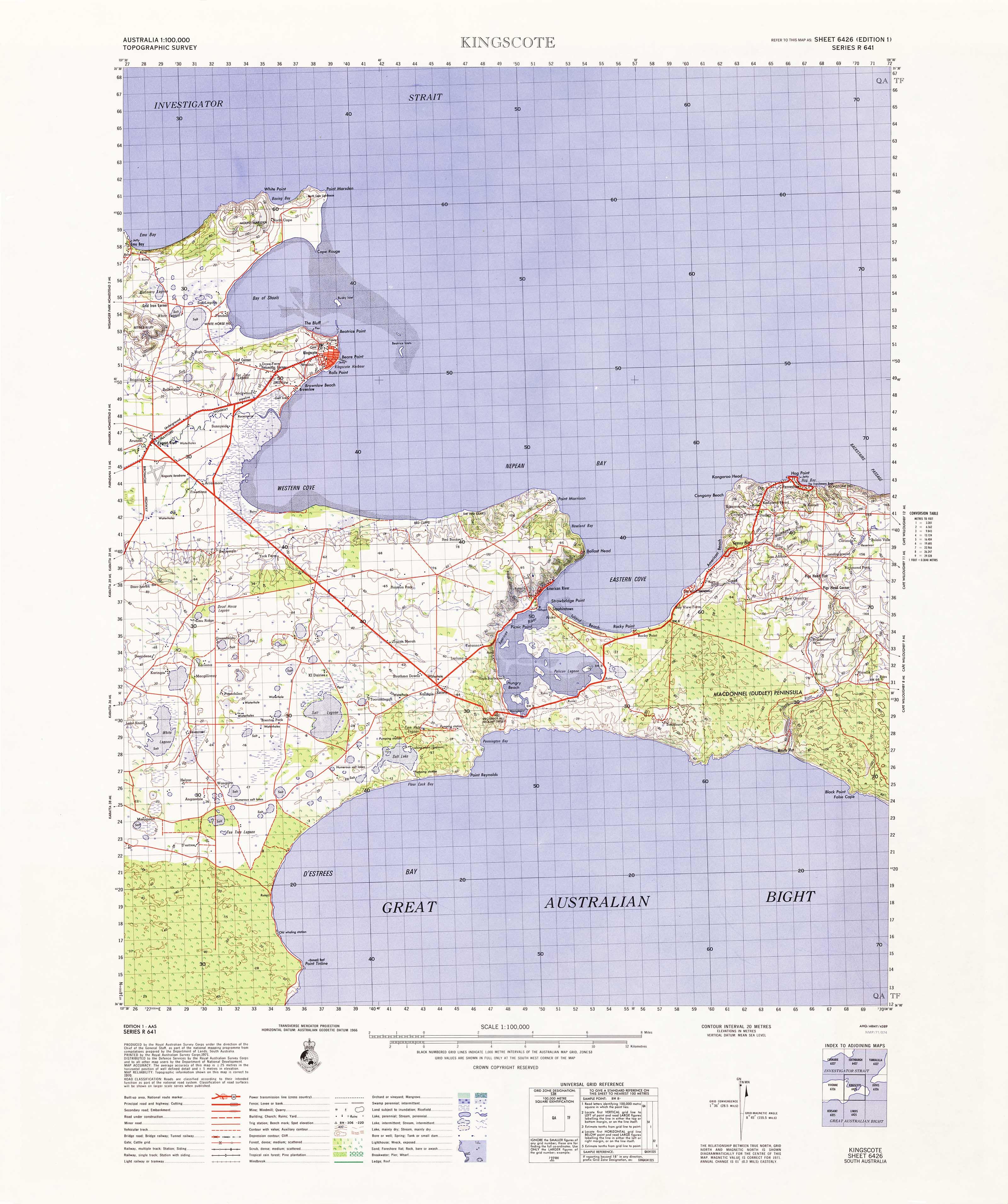 1:100k Topographic Map of Kingscote - Detailed Hiking & Outdoor Adventure Map - Perfect for Camping, Backpacking and Navigation
