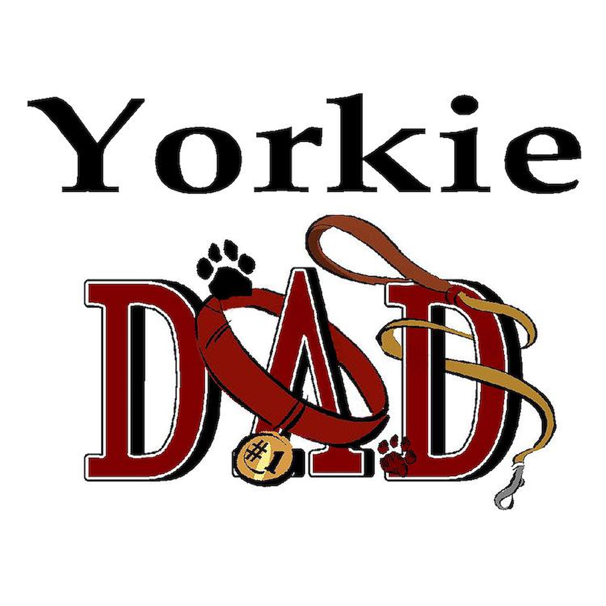 Yorkie Dad Dark Square Car Magnet 3x3 Inch - Funny Dog Lover Bumper Sticker for Cars, Trucks & Vehicles - Perfect Gift for Yorkie Owners & Pet Lovers
