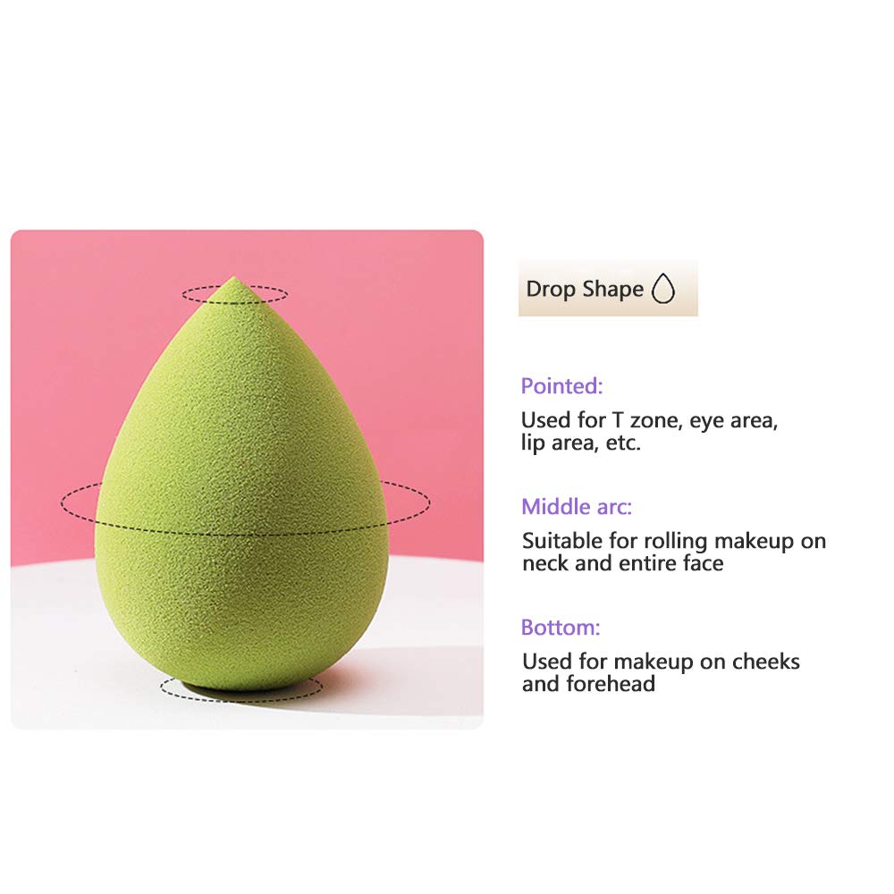 Beauty Blender Sponge - Dry & Wet Makeup Sponge Puff for Foundation & Concealer Application - Perfect for Flawless Makeup Blending at Home or On-the-Go