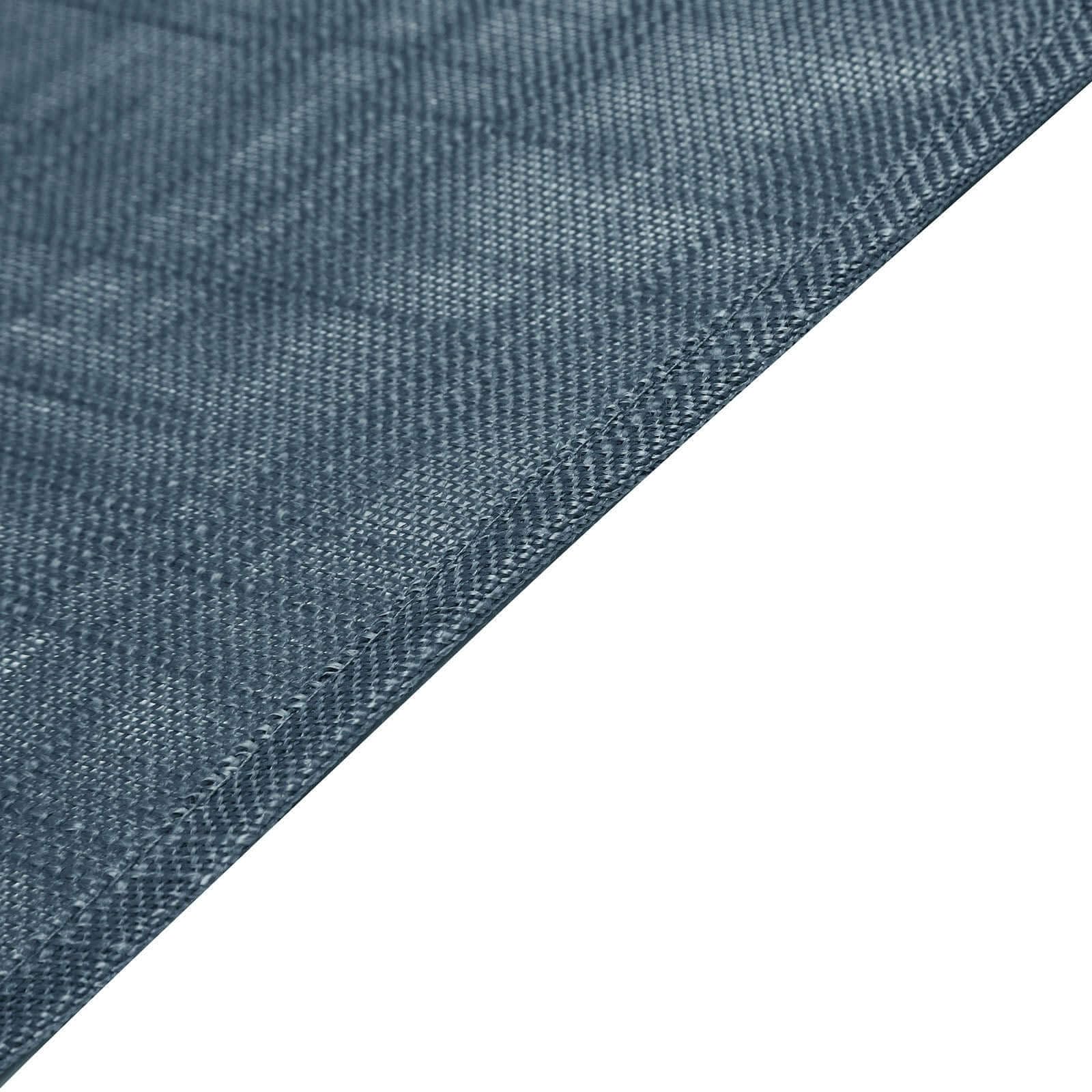 Efavormart 5 Pack Blue 20x20 Inch Premium Faux Linen Napkins - Slubby Textured Wrinkle Free Cloth Napkins for Wedding, Party & Formal Dining Decor