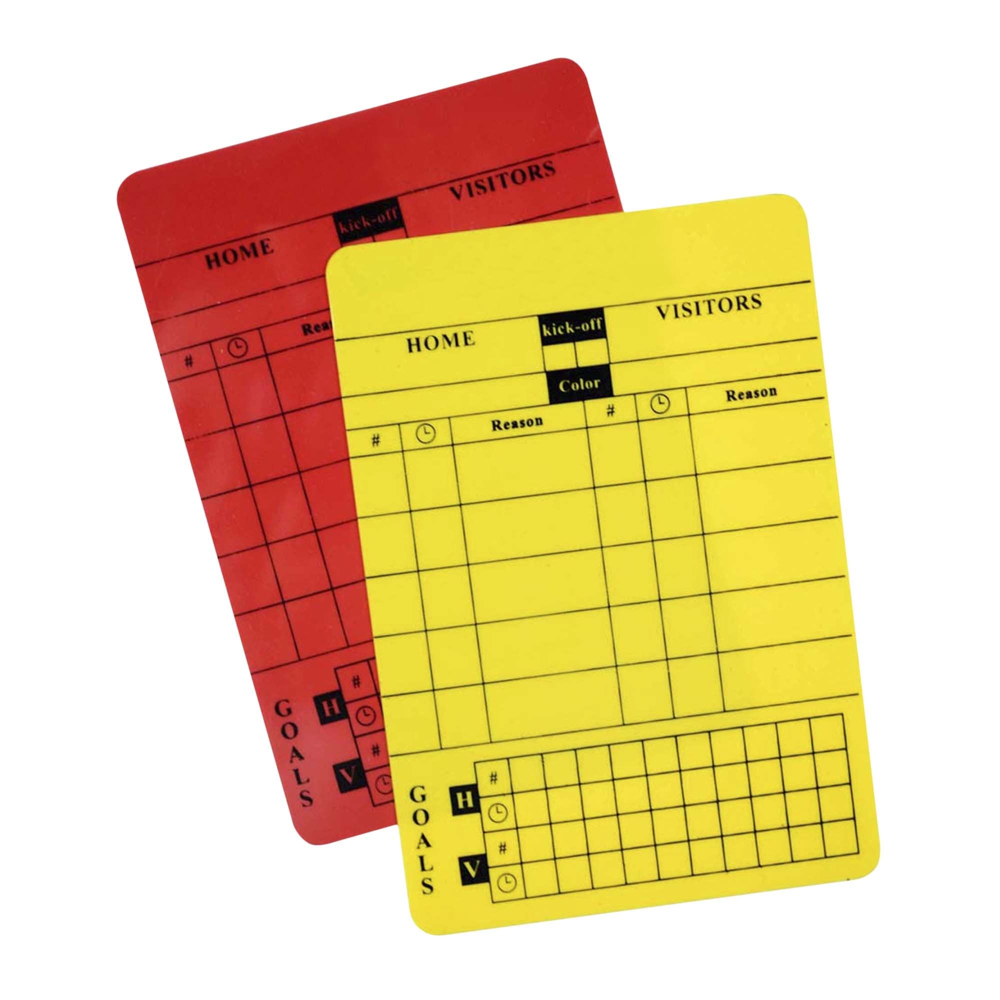 Referee Write on Cards - Waterproof Dry Erase Soccer Referee Game Cards for Coaches & Players - Perfect for Soccer Matches, Training Sessions & Scorekeeping
