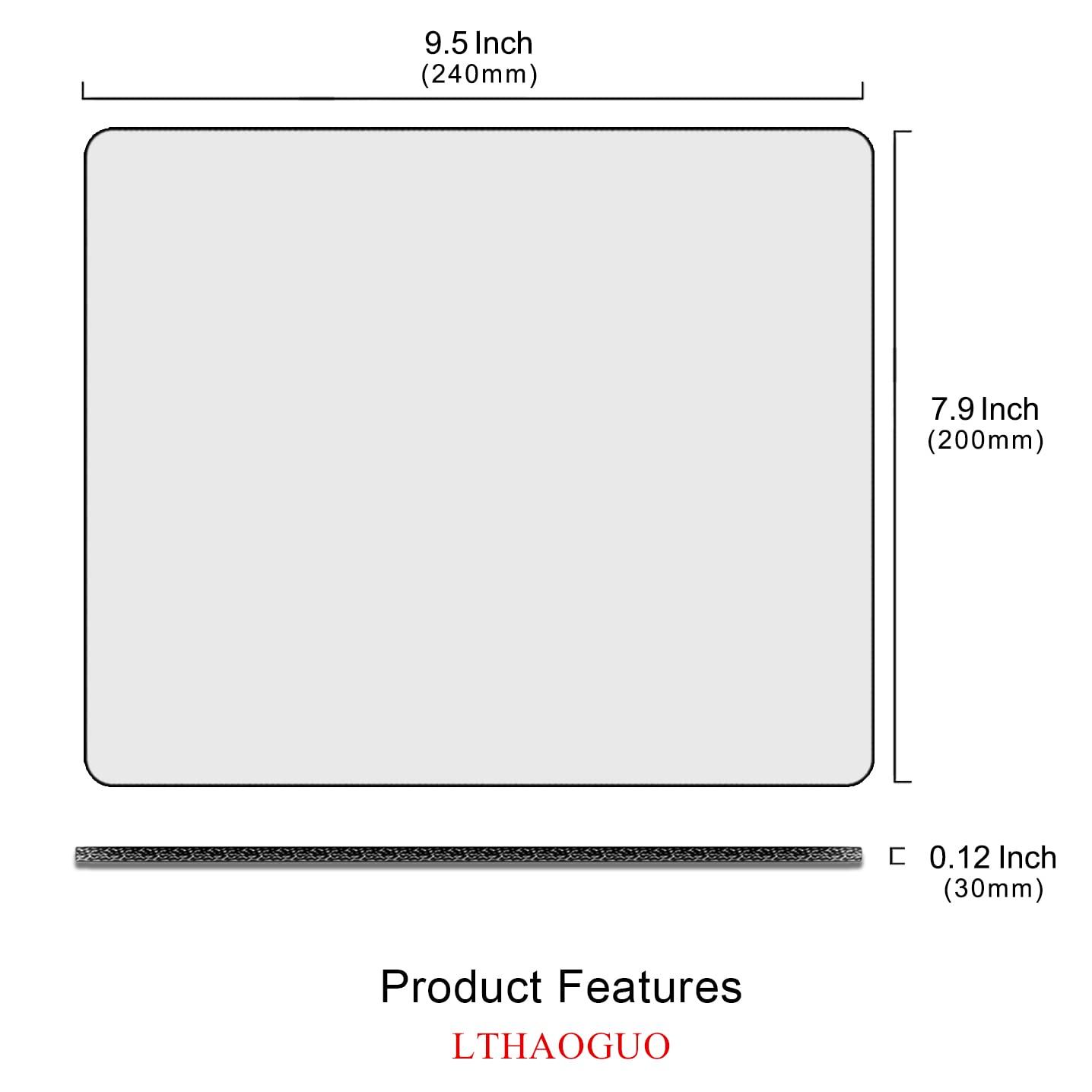Trendy Rose Gold & Silver Glitter Ombre Mouse Pad - Waterproof Non-Slip Rubber Desk Mat for Laptop & Computer - Cute Office Decor & Customizable Gaming Accessory (Perfect for Work, Gaming & Home Office Setup)