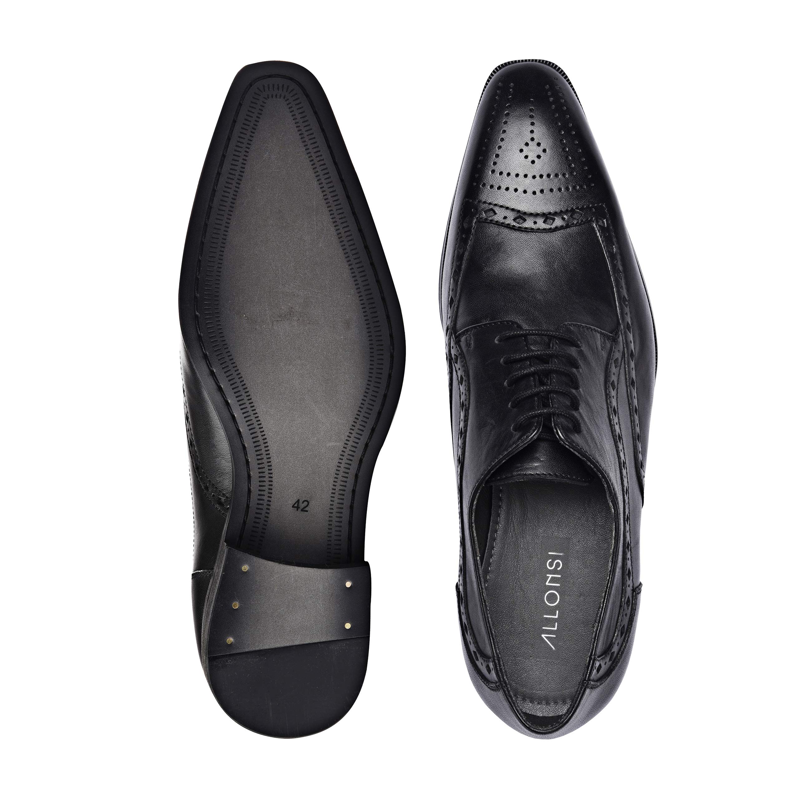 Premium Genuine Leather Men's Italian Oxford Dress Shoes | Handcrafted Formal Business Shoes | Non-Slip Rubber Sole | Perfect for Weddings, Office & Special Occasions