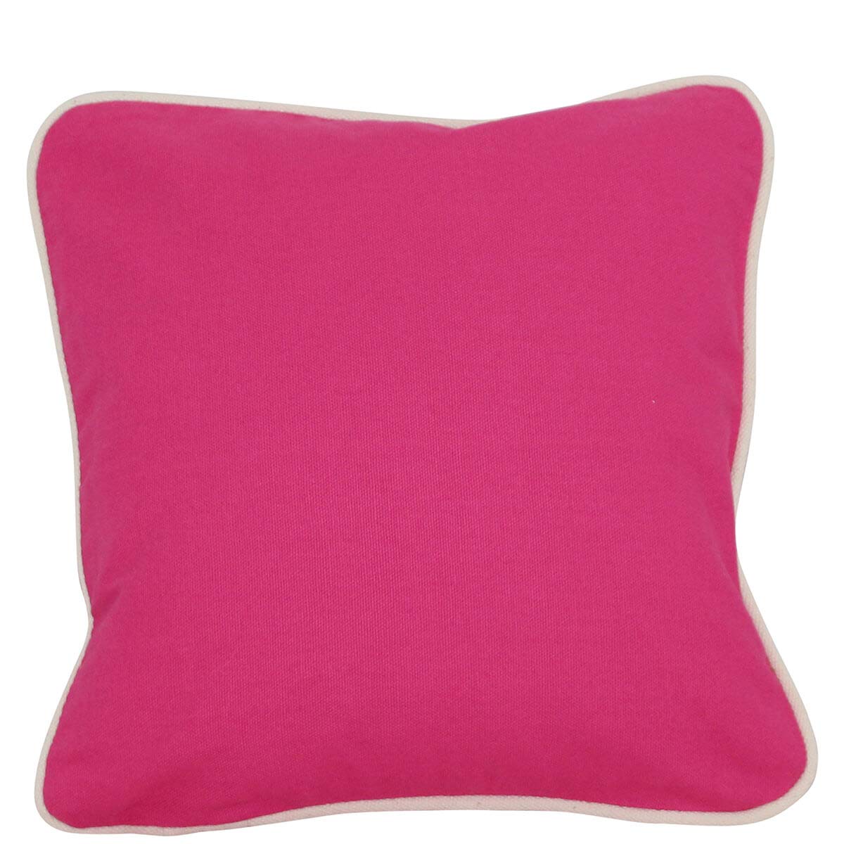 CB STATION Decorative Throw Pillow Cover - Eco-Friendly Cotton Canvas Pillowcase, 12x12 Inches, Hot Pink - Perfect for Sofa, Bed, Couch & Home Decor