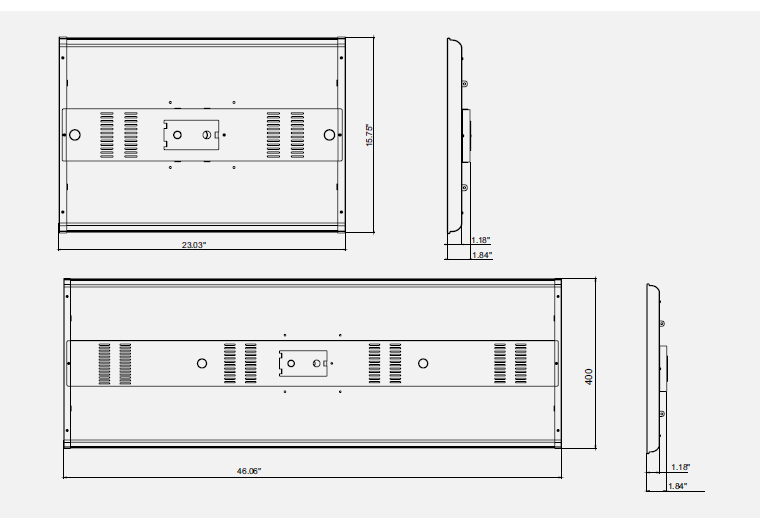 Konlite 300W 4FT Linear LED High Bay Light - 42000 Lumens, 5000K Daylight White, 120-277V, 1000W Equivalent - Perfect for Warehouses, Factories, and Commercial Spaces
