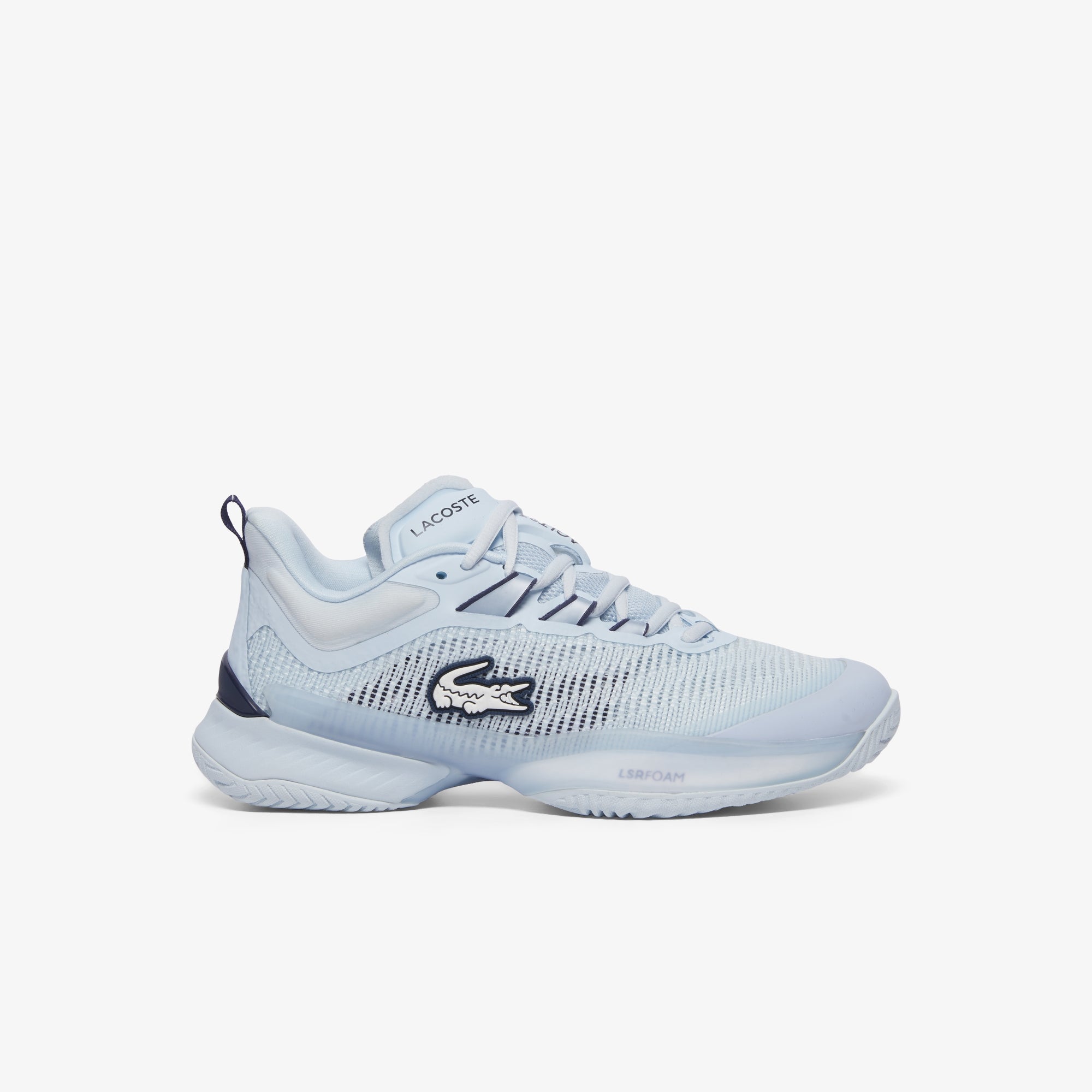 Lacoste Women's AG LT23 Ultra Tennis Shoes - Light Blue/Navy - Lightweight Comfort for Casual Wear & Sports Activities