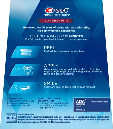 Crest 3D White Luxe Whitestrip Teeth Whitening Kit - 28 Strips (14 Treatments) for Professional-Level Whitening at Home | Brighten Smile for Special Occasions & Daily Confidence