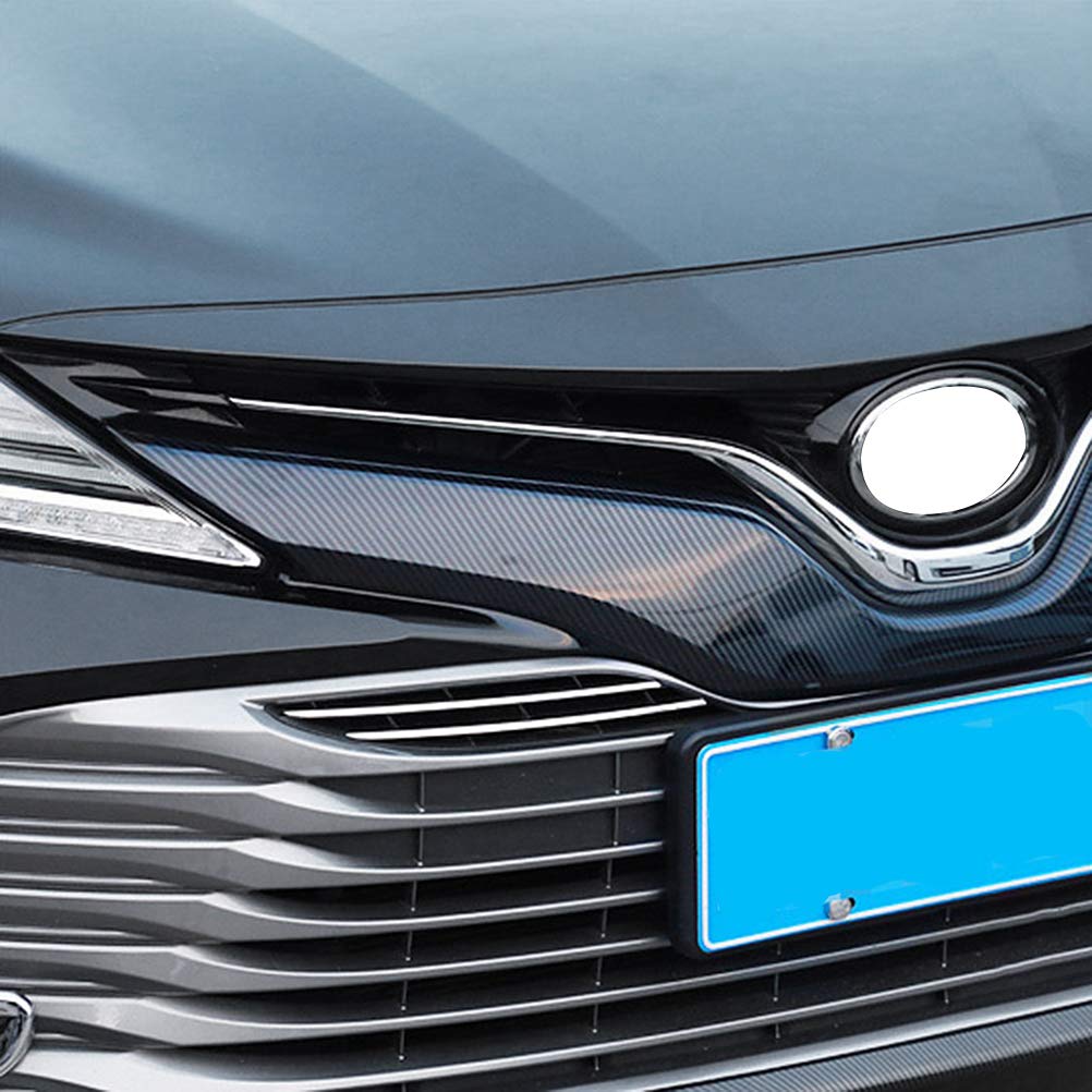 NINTE Front Center Grille Cover for Toyota Camry 2018-2023 L/LE/XLE - Carbon Fiber Coating Front Bumper Hood Trim - Upgrade Your Car's Style & Protection (Perfect for Daily Driving & Car Shows)