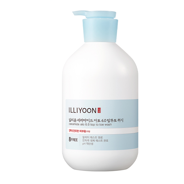 ILLIYOON Ceramide Ato 6.0 Top to Toe Wash - Gentle Body & Face Cleanser for Dry Sensitive Skin - Hydrating Shower Gel with Ceramides for Daily Skincare Routine