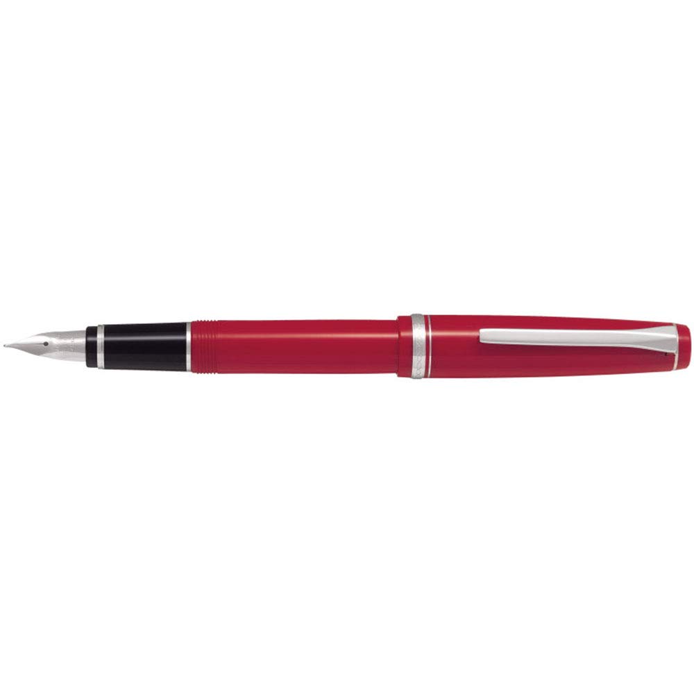 Pilot Elabo Fountain Pen - Resin Body, Red Color with Soft Broad Nib - Perfect for Calligraphy, Journaling & Professional Writing
