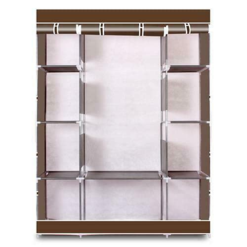 Portable Clothes Closet Wardrobe Organizer with Steel Shelves - Multi-Purpose Storage Solution for Home, Bathroom, Shoes, Toys & Tools | Space-Saving Cabinet for Bedroom, Closet & Garage Organization