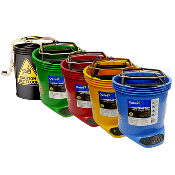 Oates Contractor Wringer Mop Bucket 15L - Heavy Duty Commercial Cleaning Bucket with Wringer - Perfect for Janitorial, Hospital, and Restaurant Cleaning