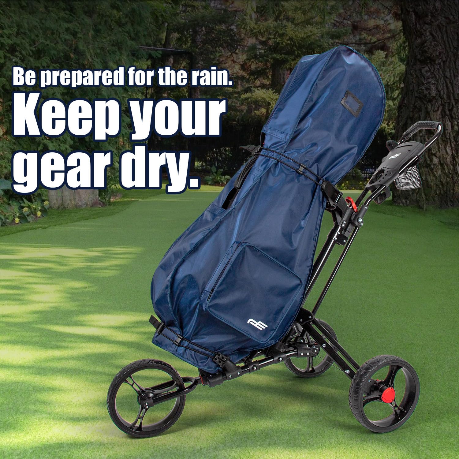 Waterproof Golf Bag Travel Rain Cover - 300D PVC Durable & Lightweight Golf Club Bag Protector for All Weather Conditions - Perfect for Travel, Storage & Outdoor Golfing
