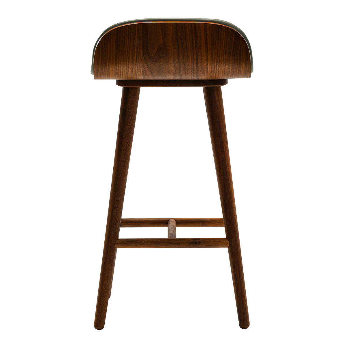 Premium Leather Bar Stool - Adjustable Height Modern Counter Stool with Backrest - Perfect for Kitchen Island, Home Bar & Dining Room Decor