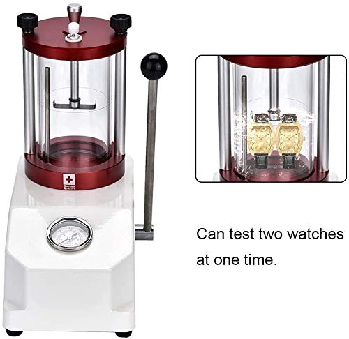 Professional Watch Pressure Tester - Waterproof Testing Tool for 2 Watches | High-Precision Case Resistance Pressure Test Machine | Perfect for Watchmakers, Jewelers & Watch Enthusiasts | Water Resistance Verification for Diving, Swimming & Daily Wear