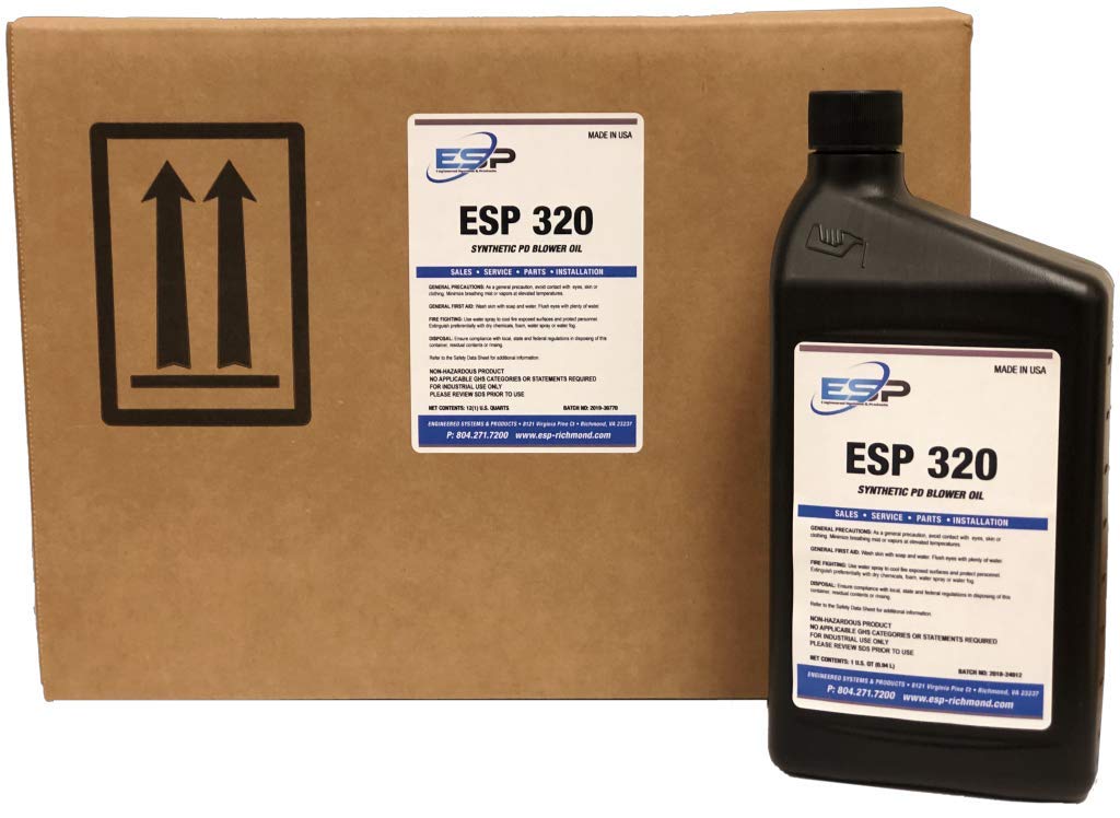 Roots and All Major Brands Blower Oil ISO 320 - Case of 12 Quarts (Replacement) for Industrial Machinery & Air Compressors