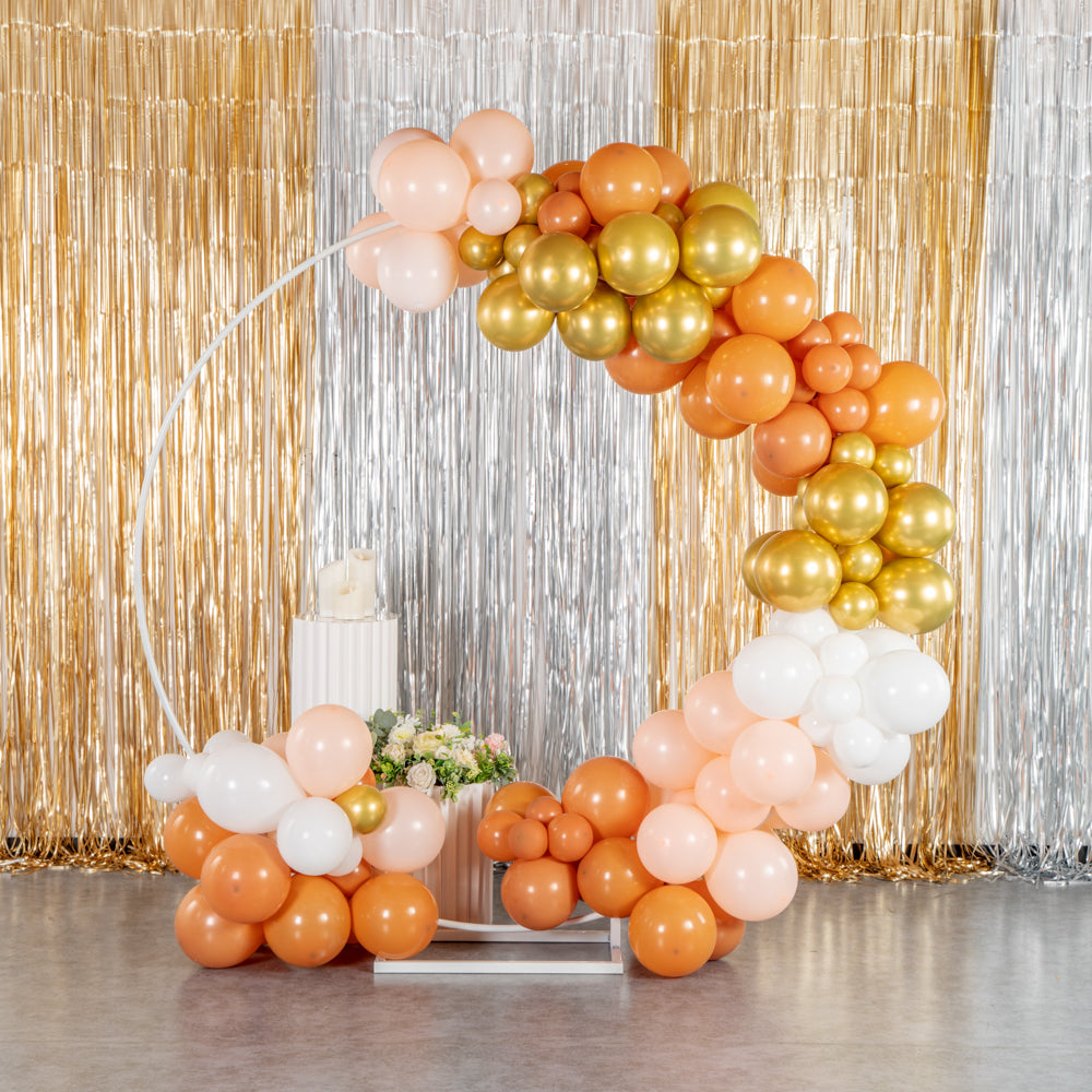 Balloonify Brown, White & Gold Balloon Arch Garland Kit - 145 Piece Party Decorations for Weddings, Birthdays & Baby Showers