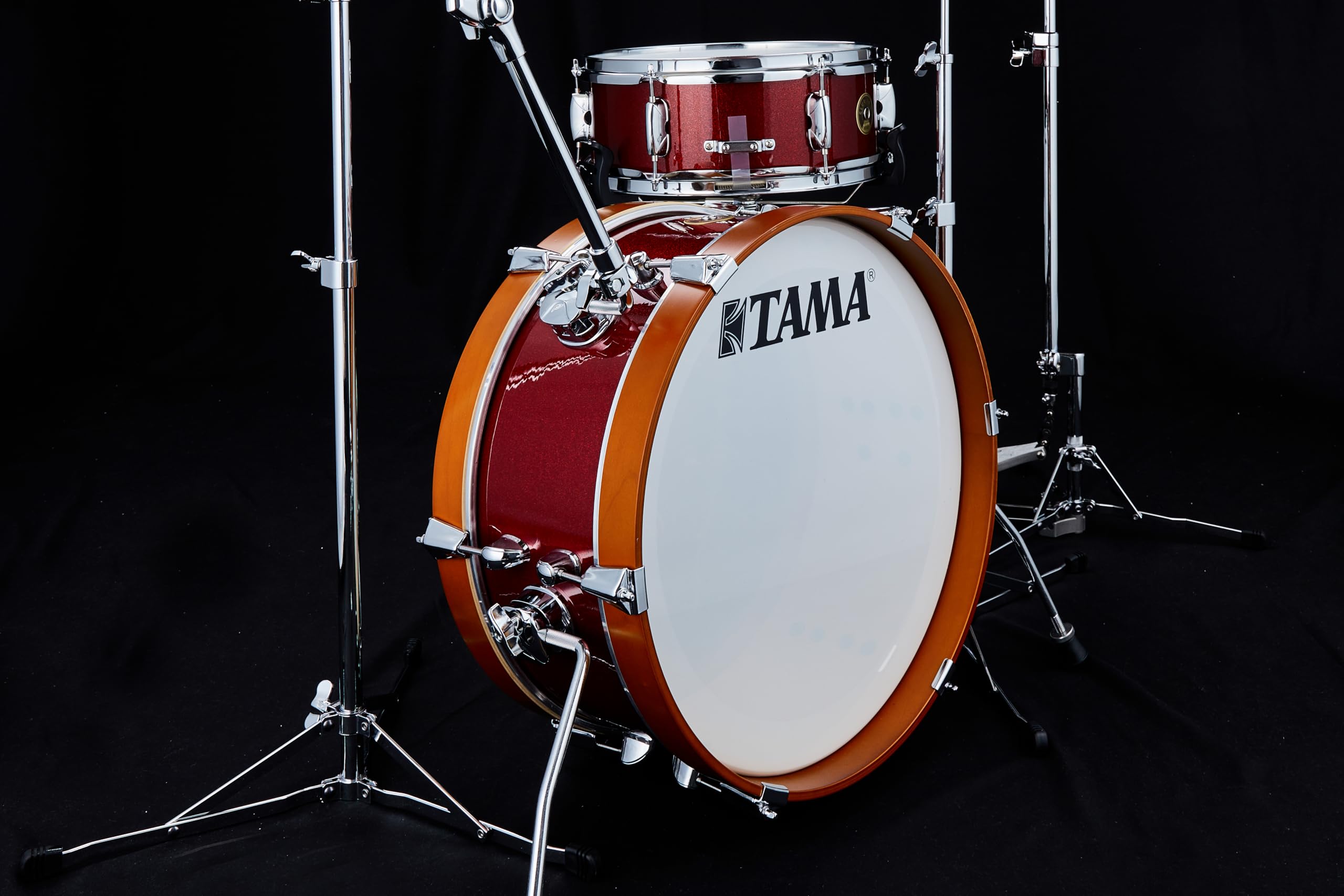Tama Club-JAM Mini 2-Piece Drum Shell Pack - Candy Apple Mist Finish | Compact Drum Kit for Small Spaces, Practice, and Travel | Perfect for Home Studios, Apartment Drumming, and Portable Performances