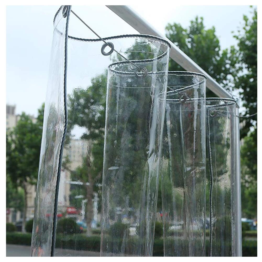 Heavy Duty 100% Waterproof Clear Tarpaulin Cover 5.0x6.0m - Outdoor Garden Patio Furniture Protector, Car Greenhouse & Vegetable Rain Cover - Perfect for Camping, Construction, and Storage Use