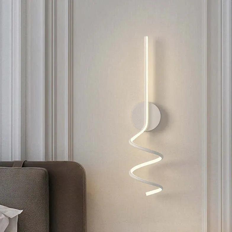Modern Spiral LED Wall Lights for Bedroom - Dimmable Ambient Lighting for Home Decor, Living Room, and Dorm Room