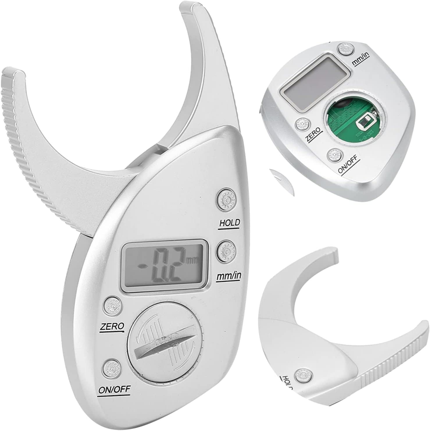 Digital Body Fat Caliper with LCD Display - High Precision Skin Fold Caliper for Body Fat Measurement - Battery Powered Fitness Tool for Home Gym, Weight Loss Tracking & Personal Training