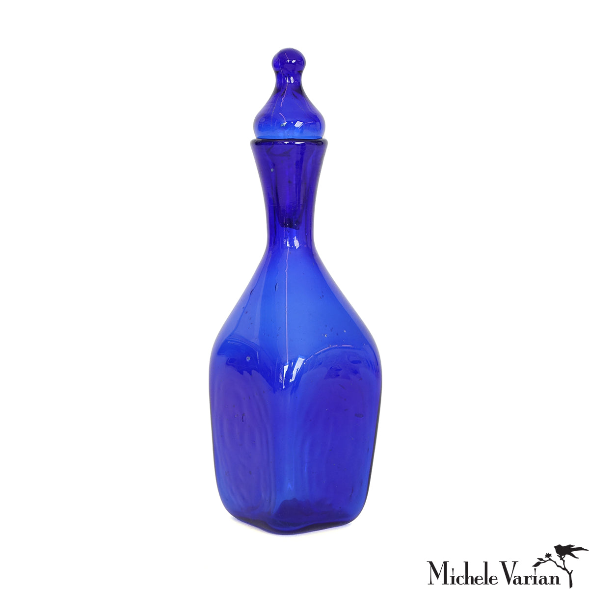 Blue Glass Bottle Vase - Handmade Decorative Flower Vase for Home, Wedding, and Office Decor - Perfect for Fresh Flowers, Centerpieces, and Gift Giving