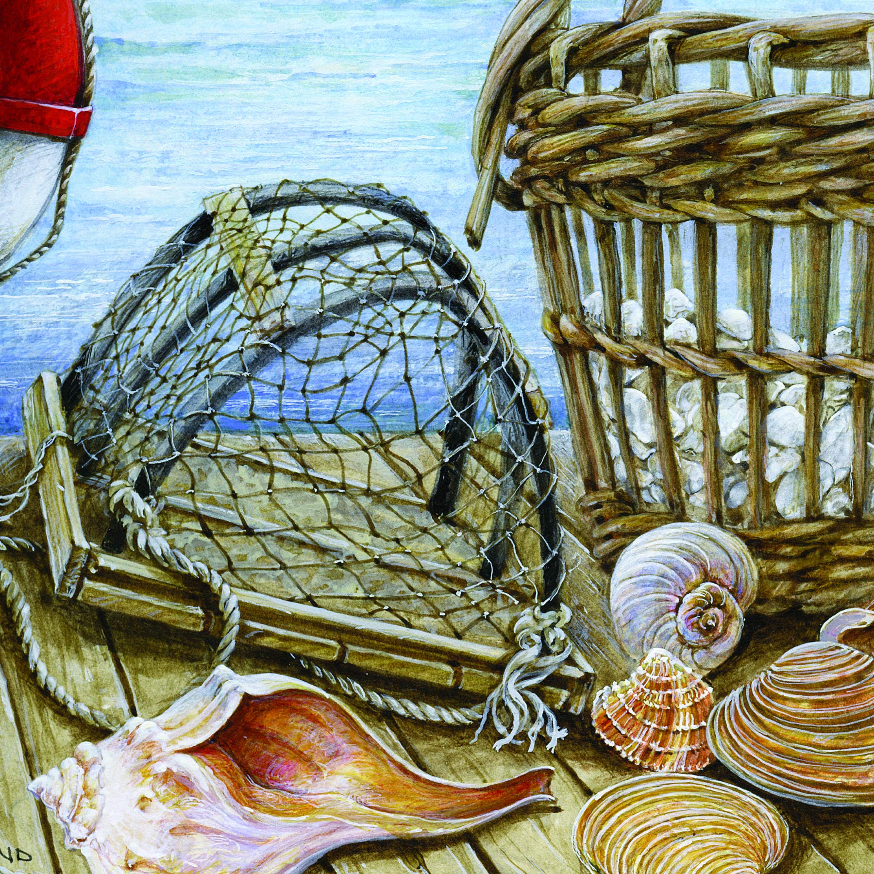 Premium Wooden Jigsaw Puzzle - Shells on The Dock Beach Theme | 500-Piece Ocean Life Puzzle for Adults & Teens | Perfect for Family Game Night, Stress Relief & Home Decor