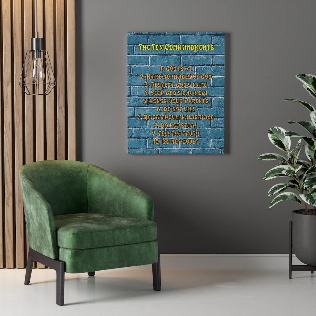 10 Commandments Christian Wall Art Print - Bible Verse Decor for Home, School & Church - Express Your Love with Inspirational Gifts