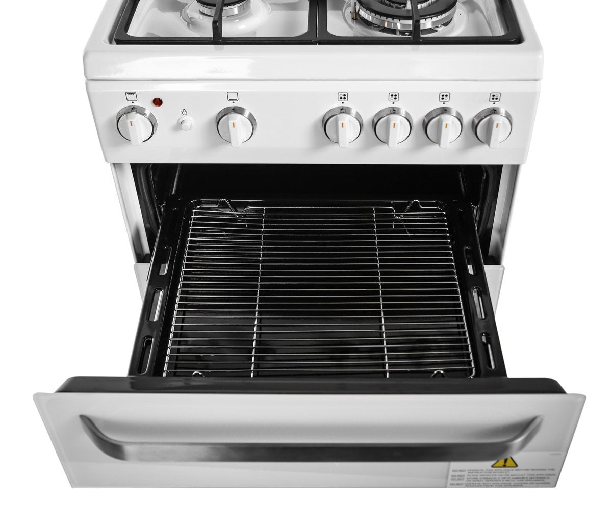 Haier 54cm Freestanding Natural Gas Cooker HOR54B5MGW1 - 5 Burner Gas Stove for Home Kitchen Cooking, Baking & Entertaining