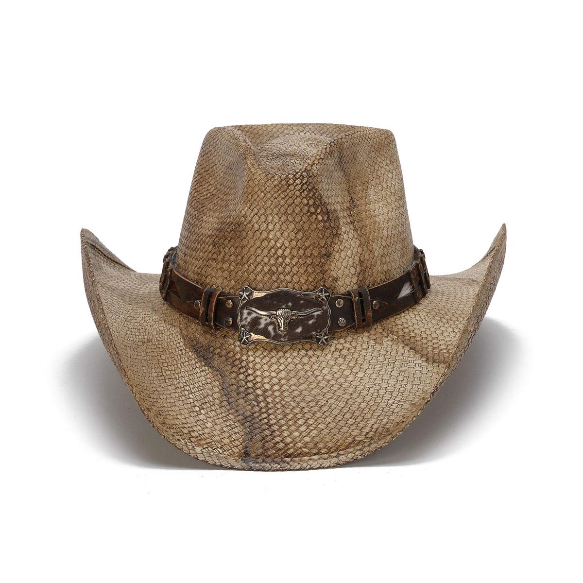 Men's Rustic Longhorn Western Cowboy Hat for Outdoor Ranchers & Country Style - Perfect for Rodeo, Ranch Work & Country Music Festivals
