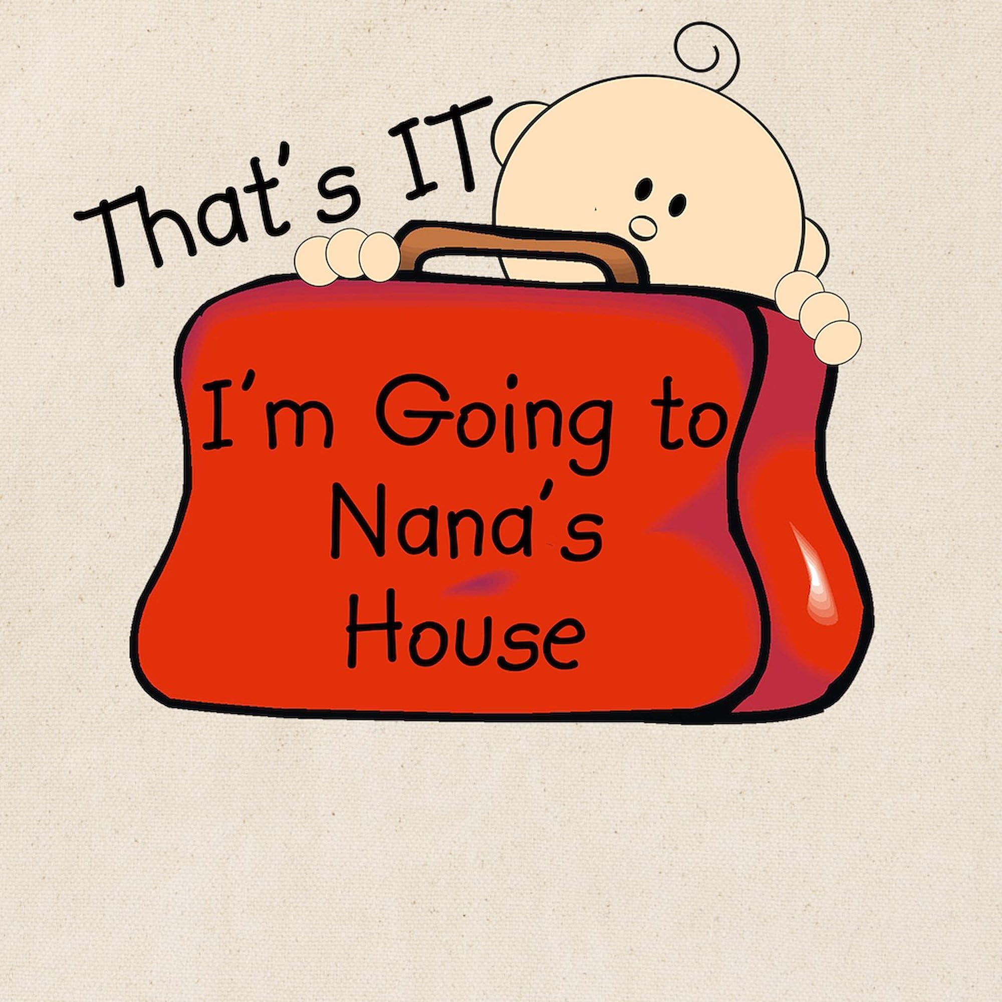 Funny 'Going To Nana's' Canvas Tote Bag - Reusable Natural Cotton Shopping Bag for Groceries, Beach & Daily Use | Humorous Gift Idea