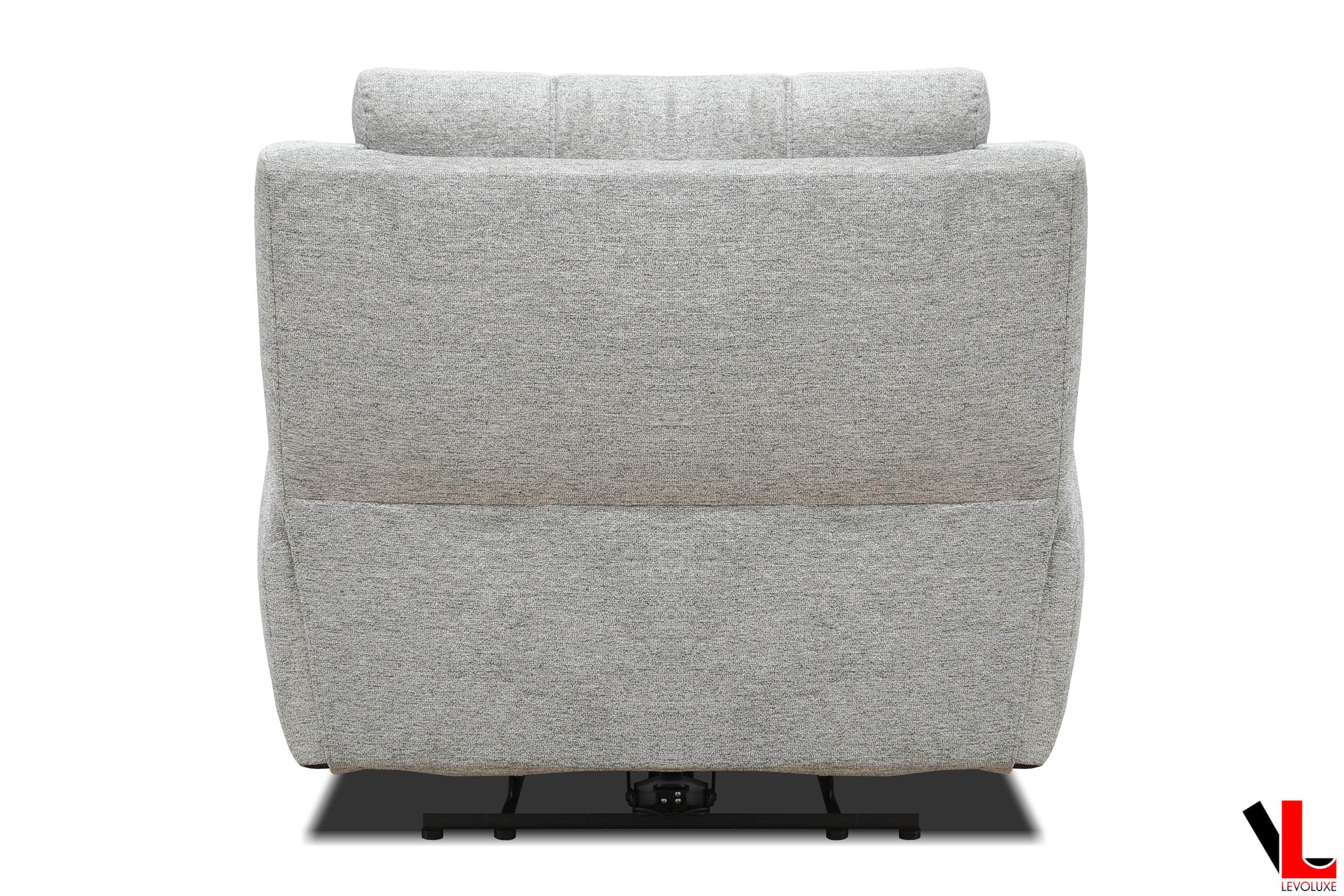3-Piece Power Reclining Living Room Set - Tweed Ash Fabric Sofa, Loveseat & Chair with Adjustable Headrests | Perfect for Home Theater, Family Rooms & Relaxation Spaces