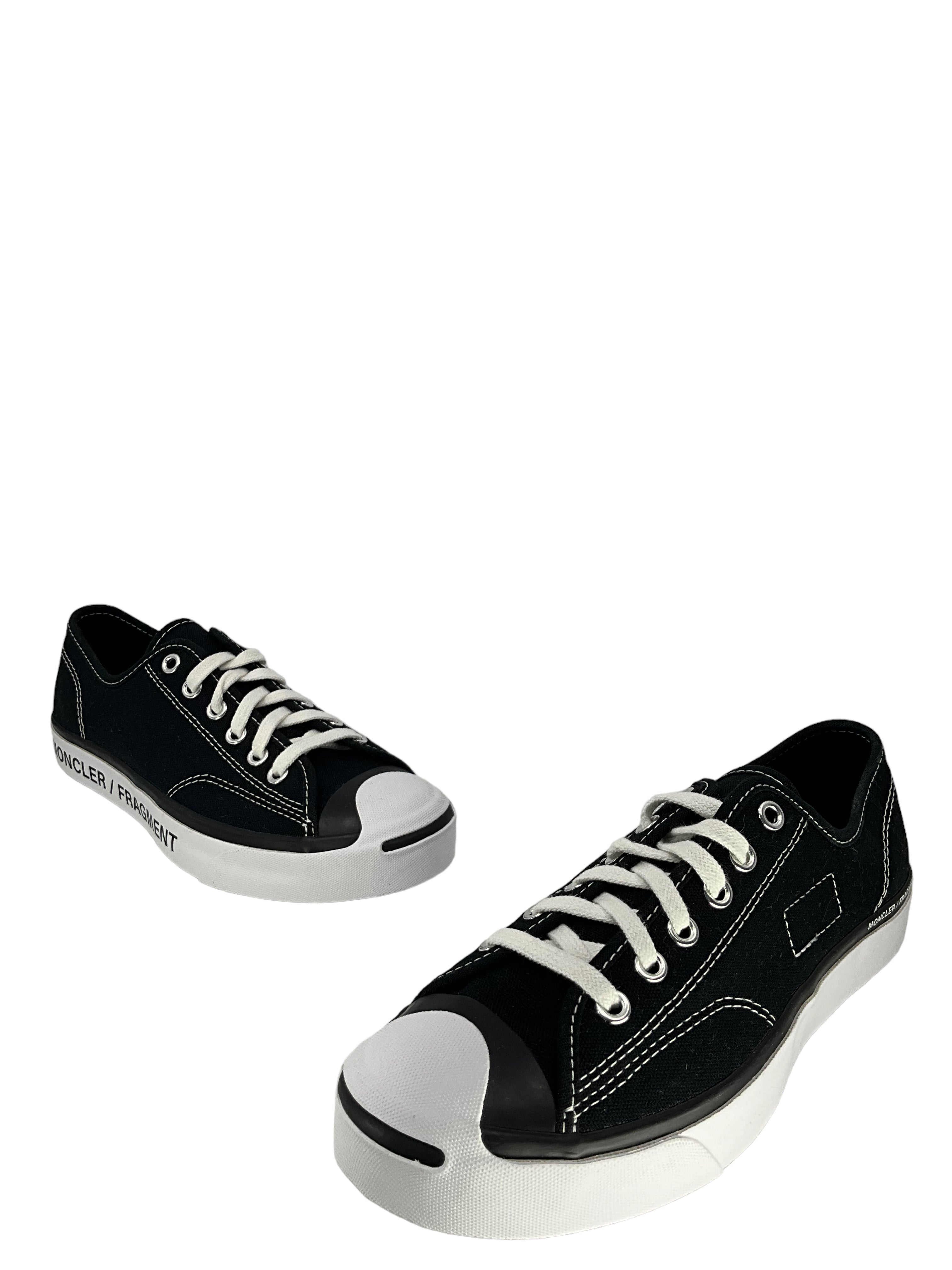 Moncler x Converse Fragment Black High-Top Sneakers for Men - Size 7 | Streetwear Fashion & Urban Style | Perfect for Casual Outfits and Sneaker Collectors